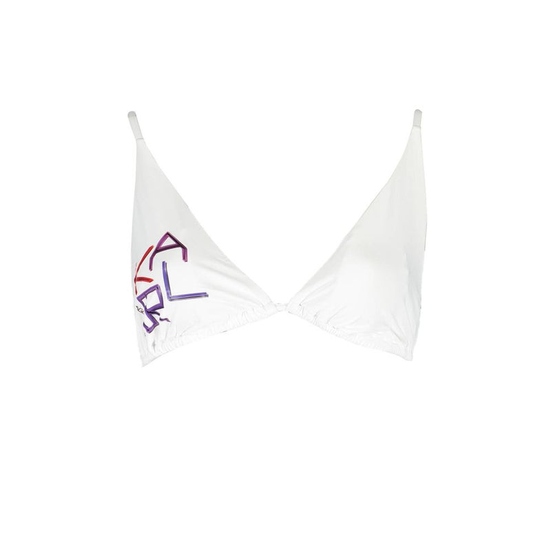 Maillot de bain triangle blanc en élasthanne Karl Lagerfeld