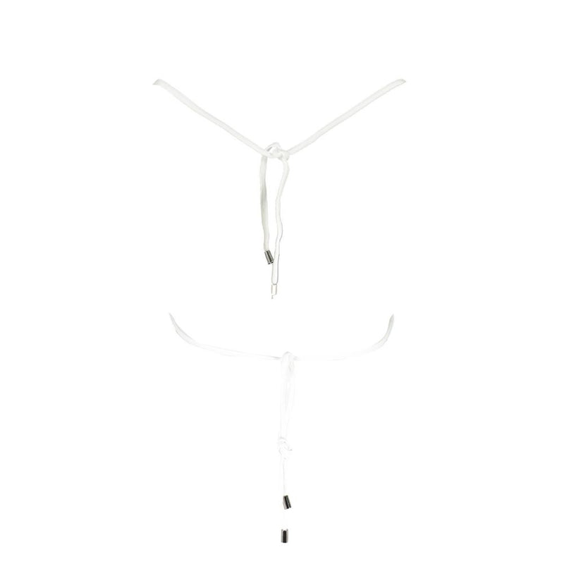 Maillot de bain triangle blanc en élasthanne Karl Lagerfeld