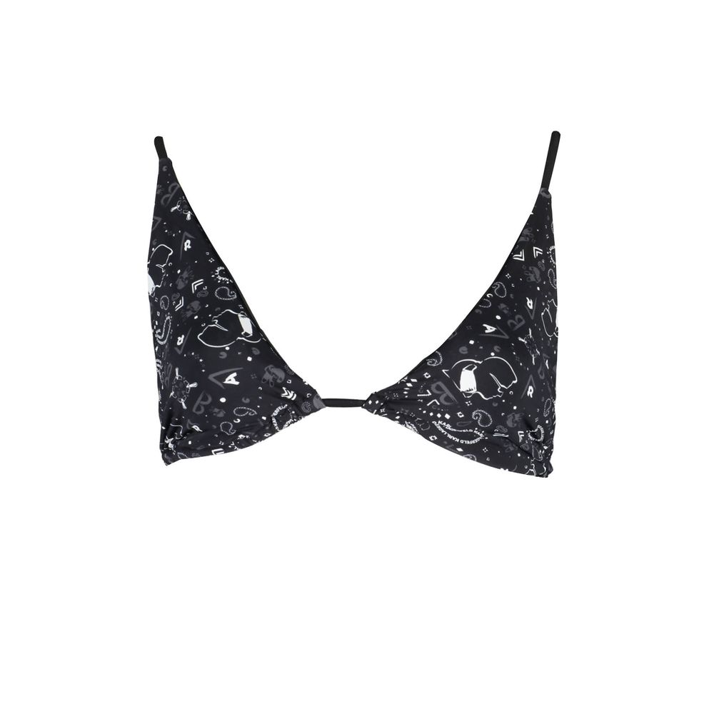 Karl Lagerfeld Black Elastane Triangle Swimsuit - Chic & Comfortable