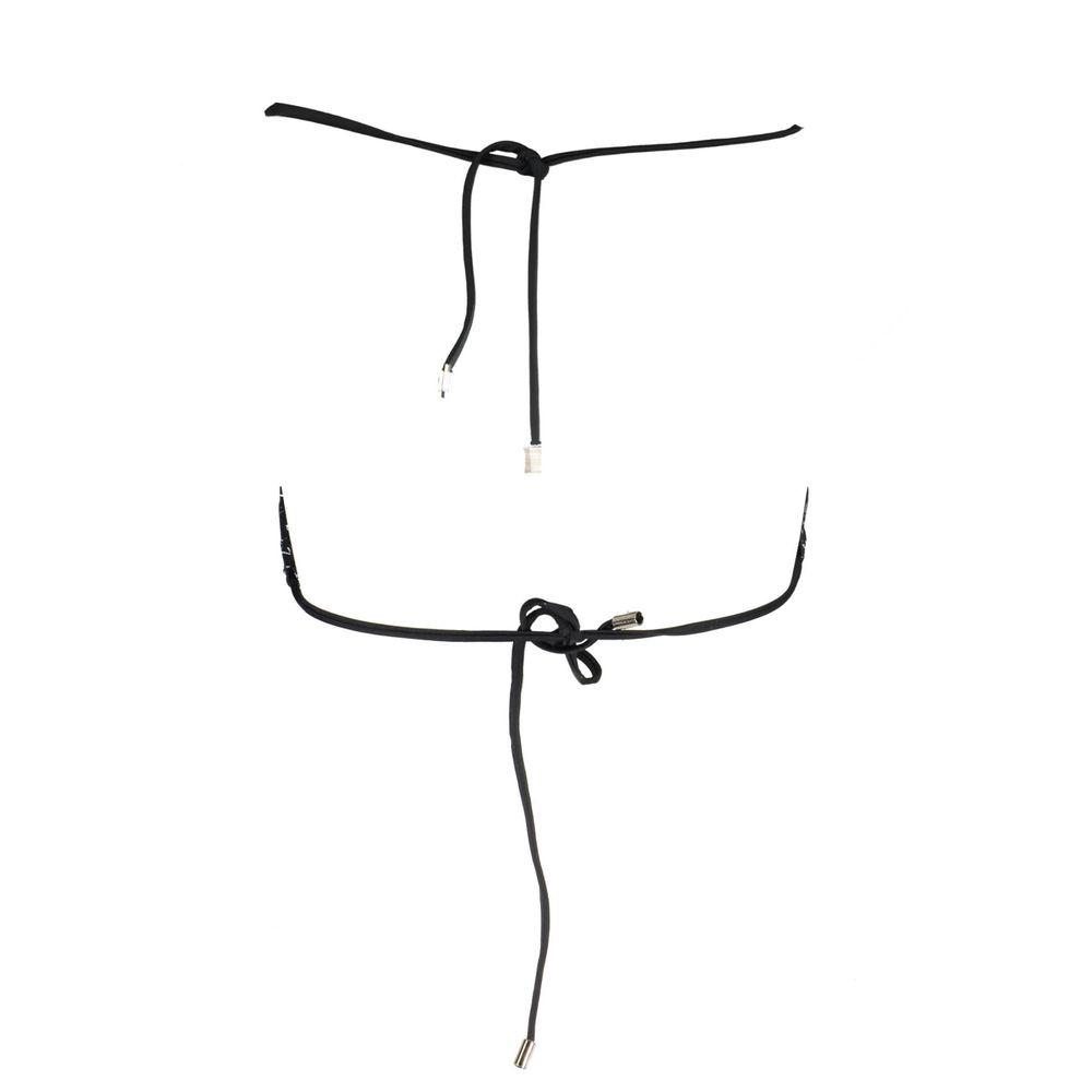 Karl Lagerfeld Black Elastane Triangle Swimsuit - Chic & Comfortable