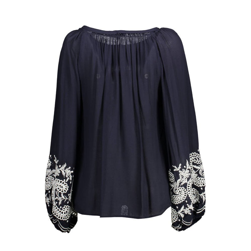 Kocca Blue Viscose Shirt - Élégante Blouse à Manches Longues