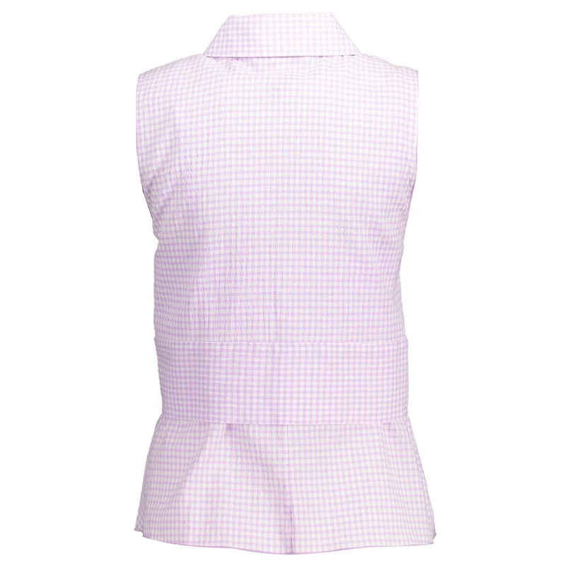 Kocca Pink Cotton Shirt - Stylish Sleeveless Italian Collar