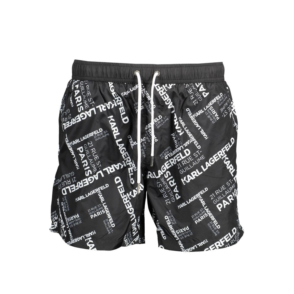 Maillot de bain noir en polyester de Karl Lagerfeld