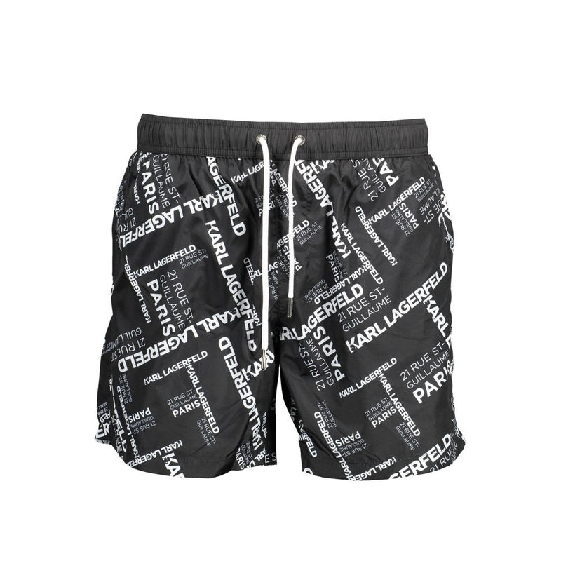 Karl Lagerfeld Black Polyester Swimwear