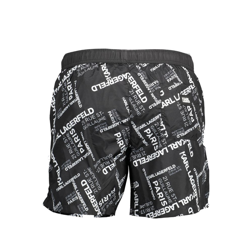 Maillot de bain noir en polyester de Karl Lagerfeld