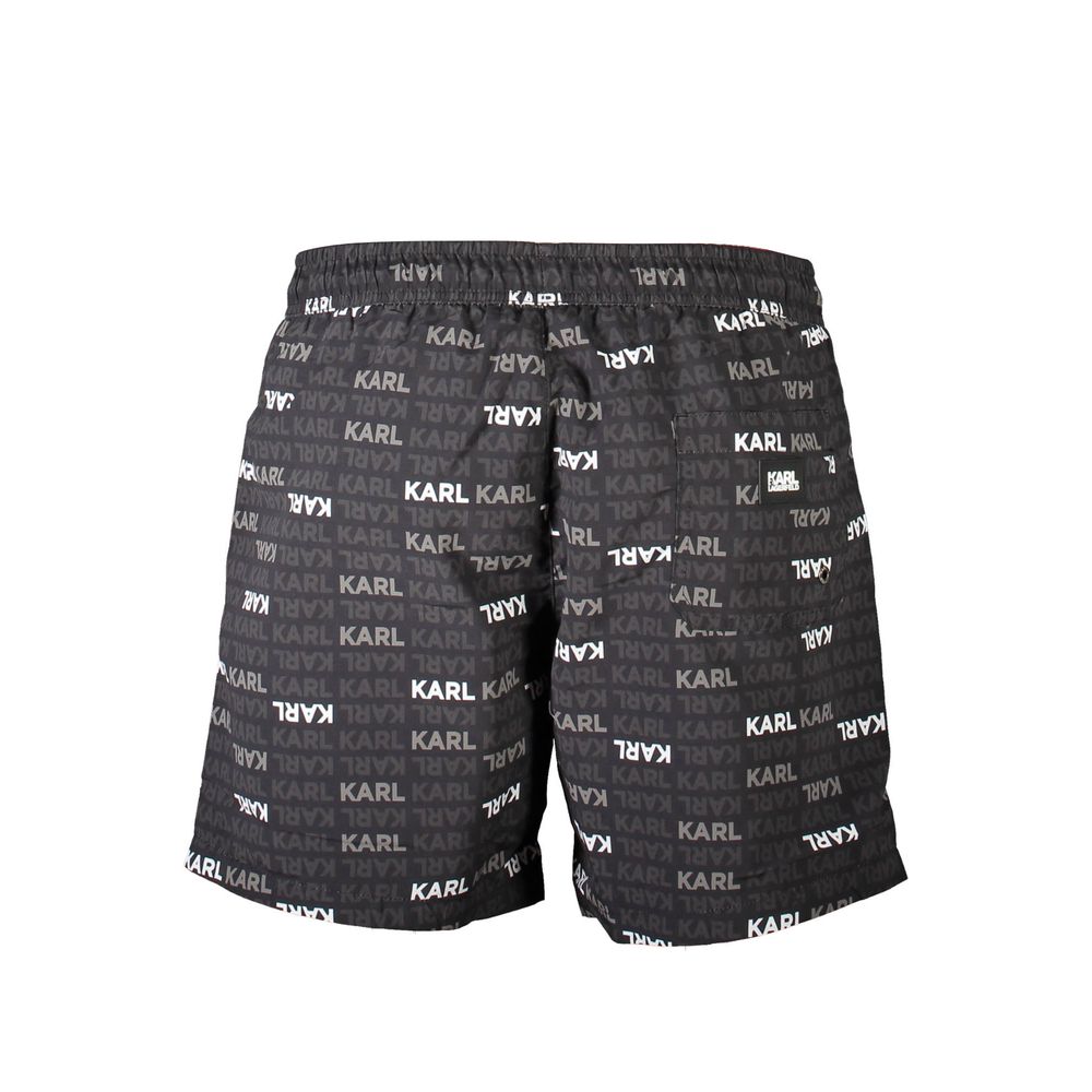 Karl Lagerfeld Black Polyester Swimwear - Stylish Beach Boxer