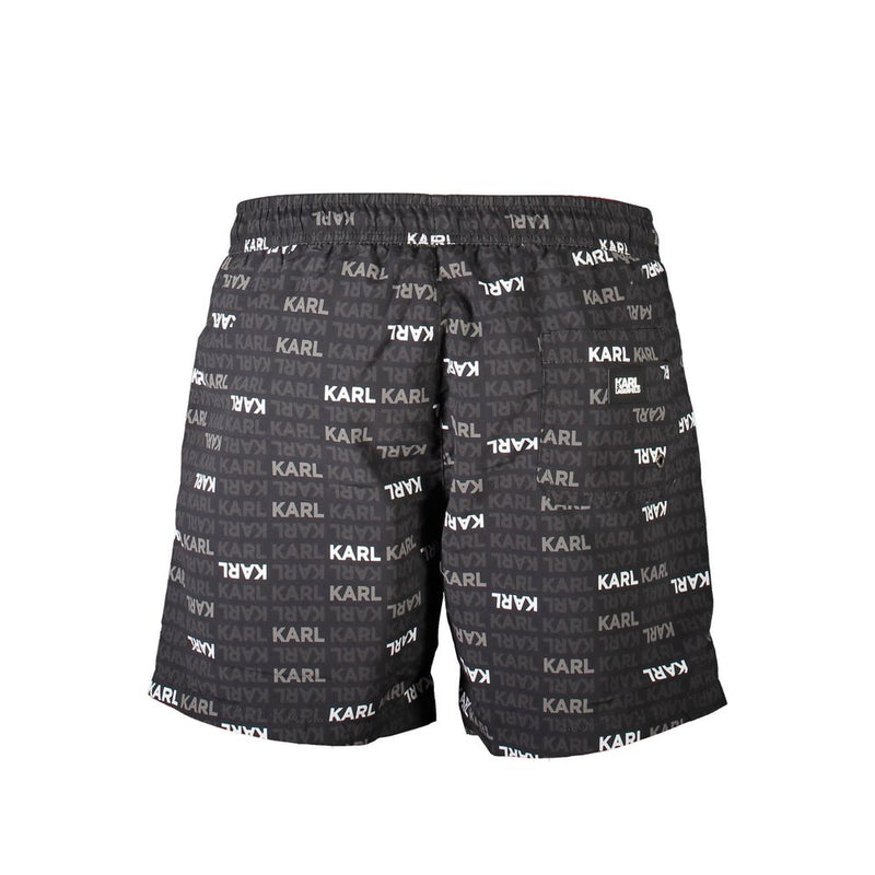 Karl Lagerfeld Black Polyester Swimwear - Stylish Beach Boxer