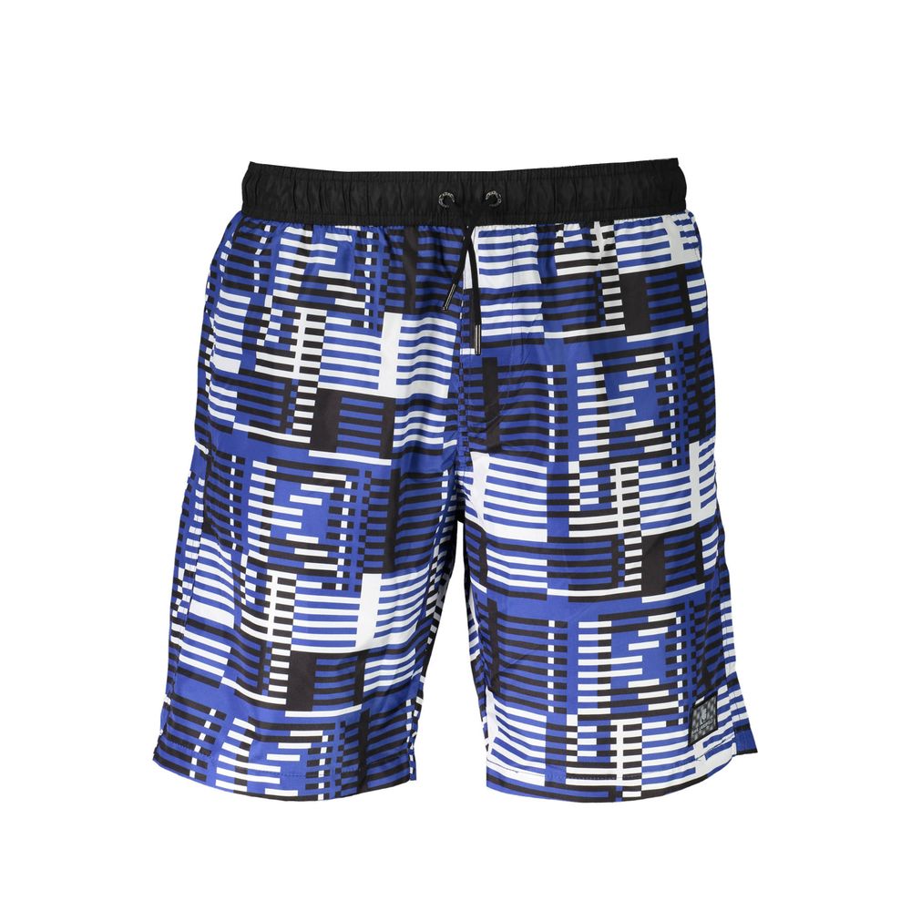 Karl Lagerfeld Long Sea Boxer - Maillot de bain bleu en polyester