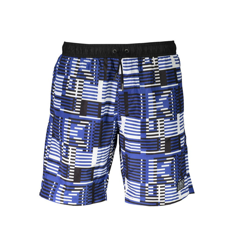 Karl Lagerfeld Long Sea Boxer - Maillot de bain bleu en polyester