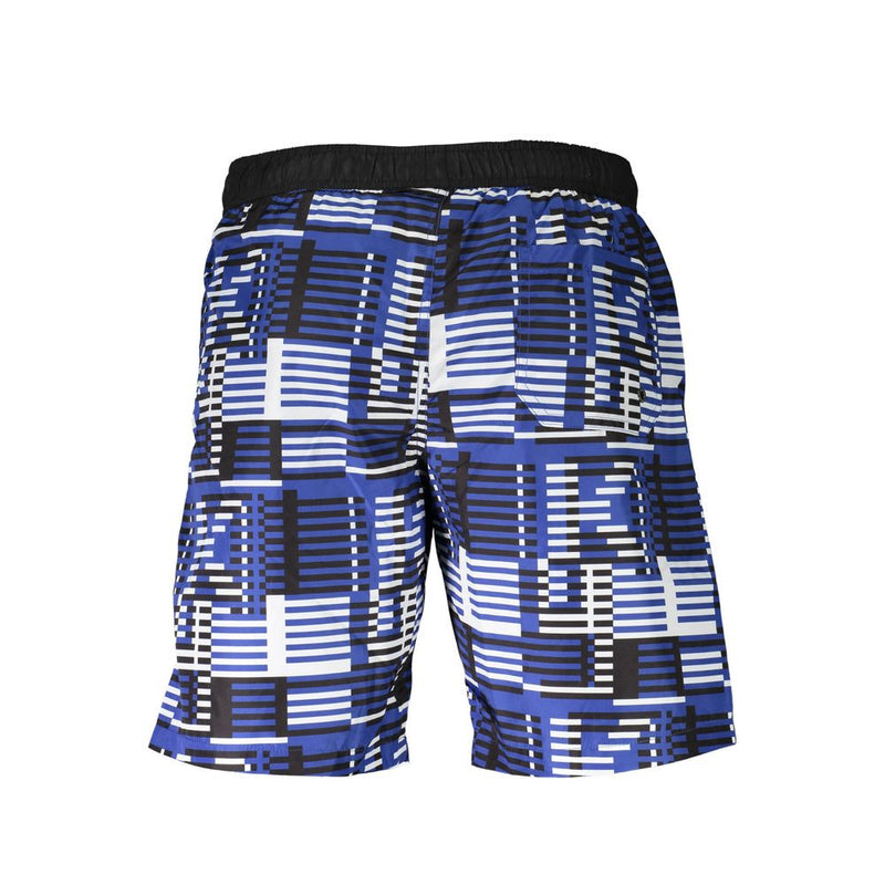 Karl Lagerfeld Long Sea Boxer - Maillot de bain bleu en polyester