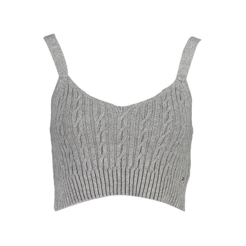 Tommy Hilfiger Chemise en Coton Grise avec Bretelles et Logo