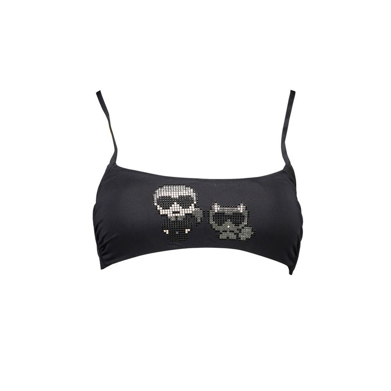 Karl Lagerfeld Black Elastane Swimwear - Chic & Comfortable