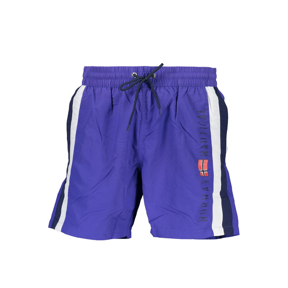 Shorts de bain en polyamide bleu pour hommes - Norway 1963
