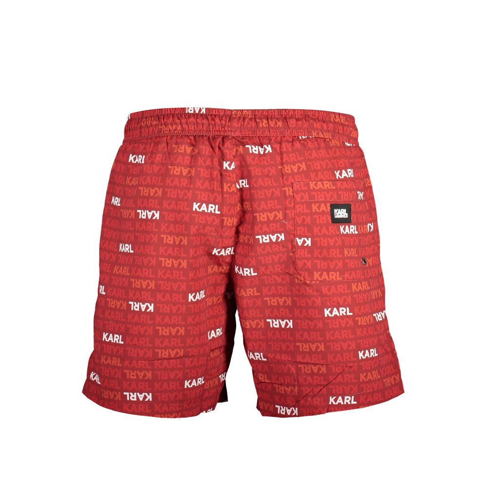 Maillot de bain rouge en polyester de Karl Lagerfeld