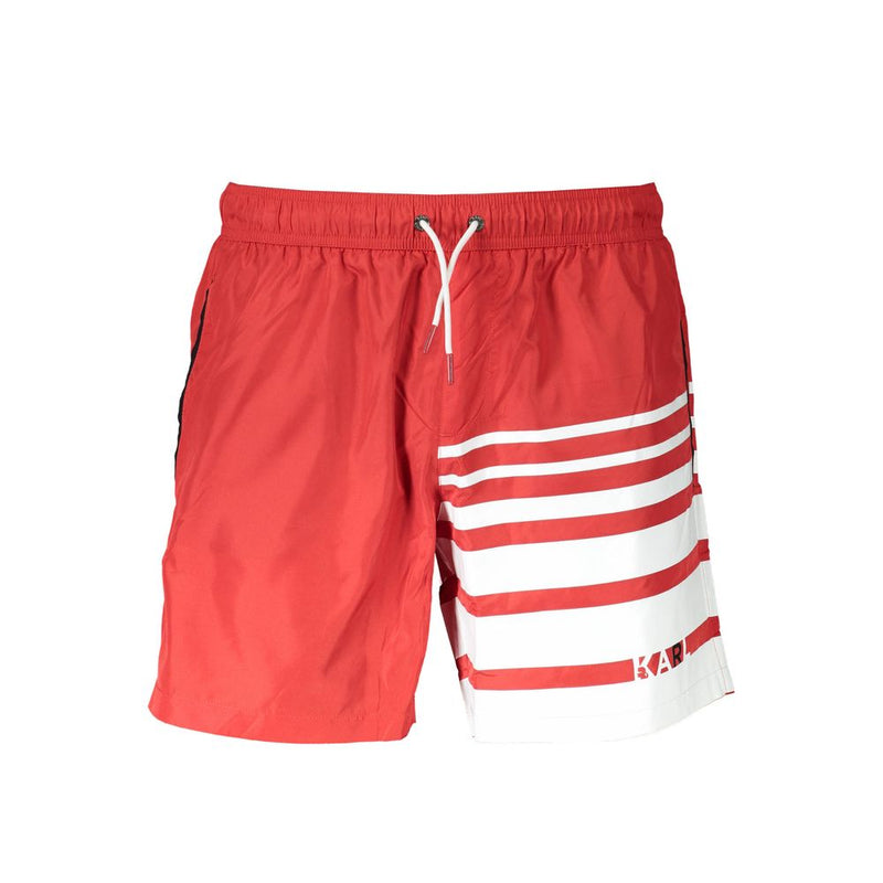 Maillot de bain rouge en polyester de Karl Lagerfeld