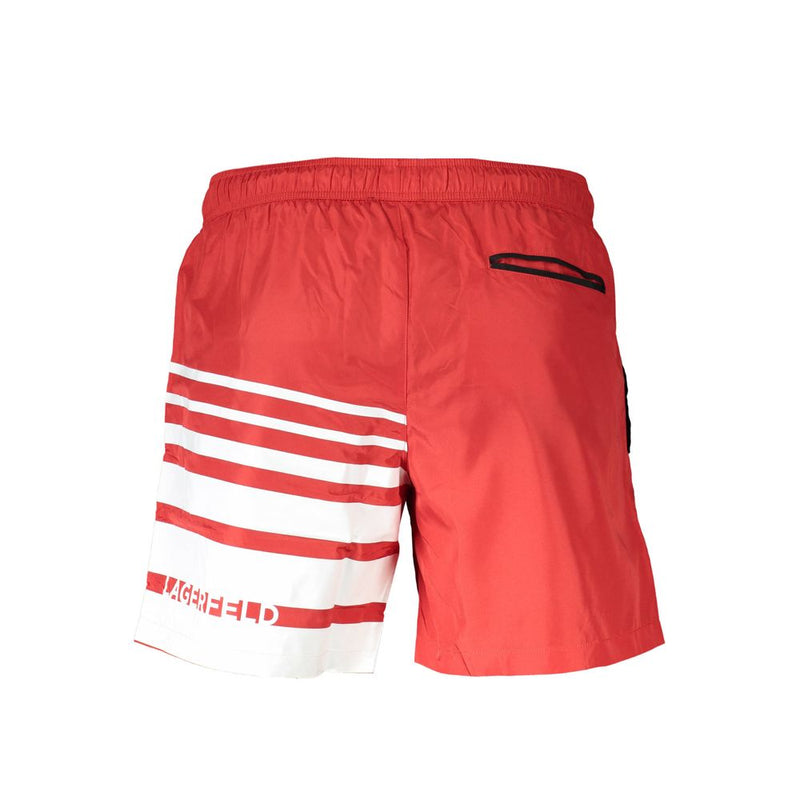 Maillot de bain rouge en polyester de Karl Lagerfeld
