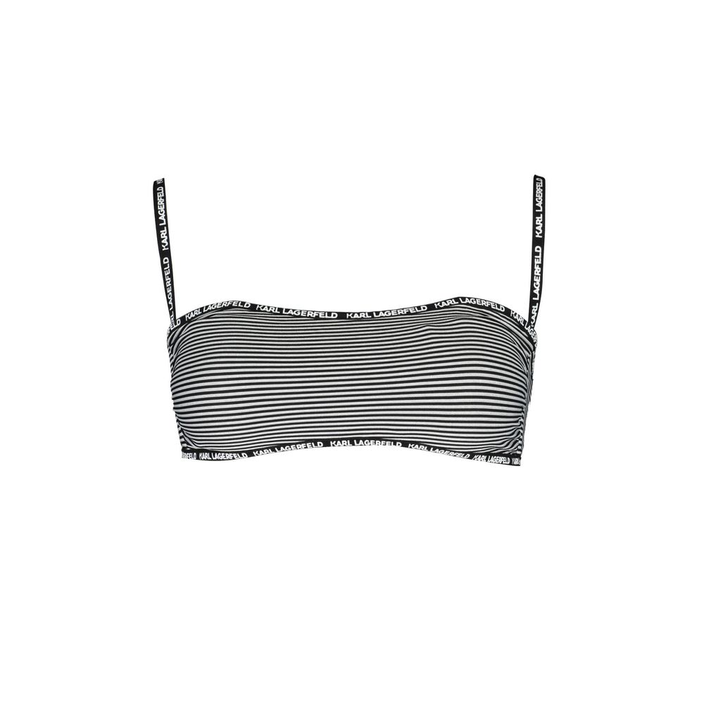 Karl Lagerfeld Black Elastane Swimwear - Élégance et Confort