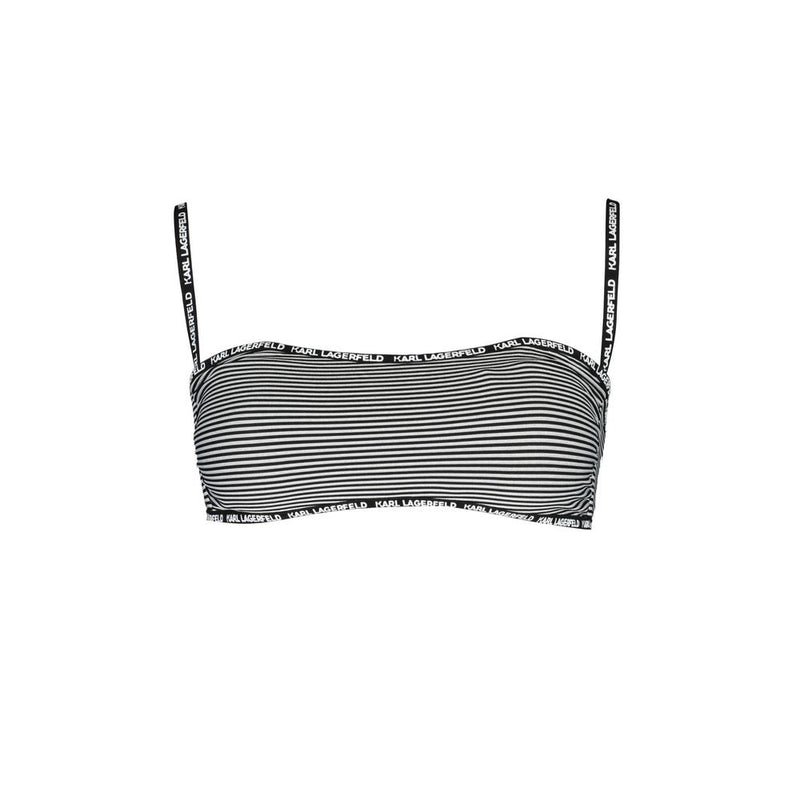 Karl Lagerfeld Black Elastane Swimwear - Élégance et Confort