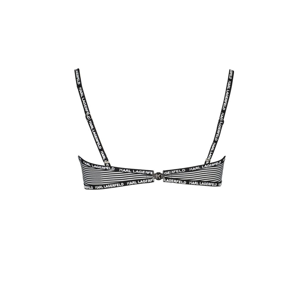 Karl Lagerfeld Black Elastane Swimwear - Élégance et Confort