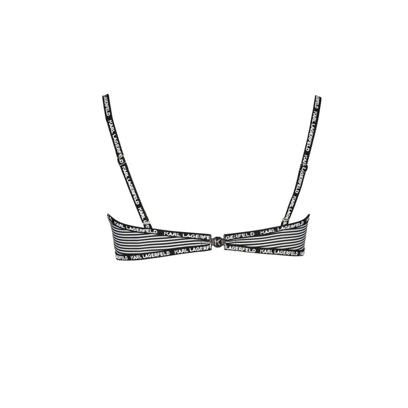 Karl Lagerfeld Black Elastane Swimwear - Élégance et Confort