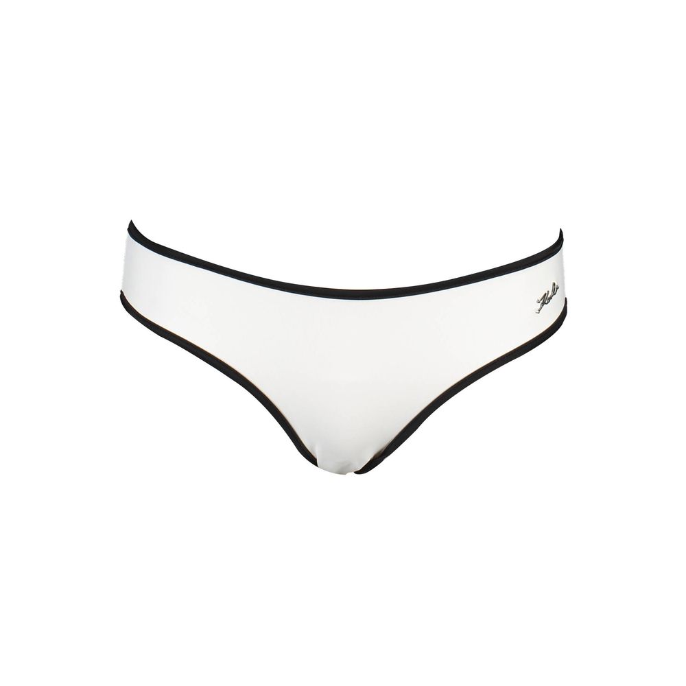 Karl Lagerfeld White Elastane Swim Briefs for Women