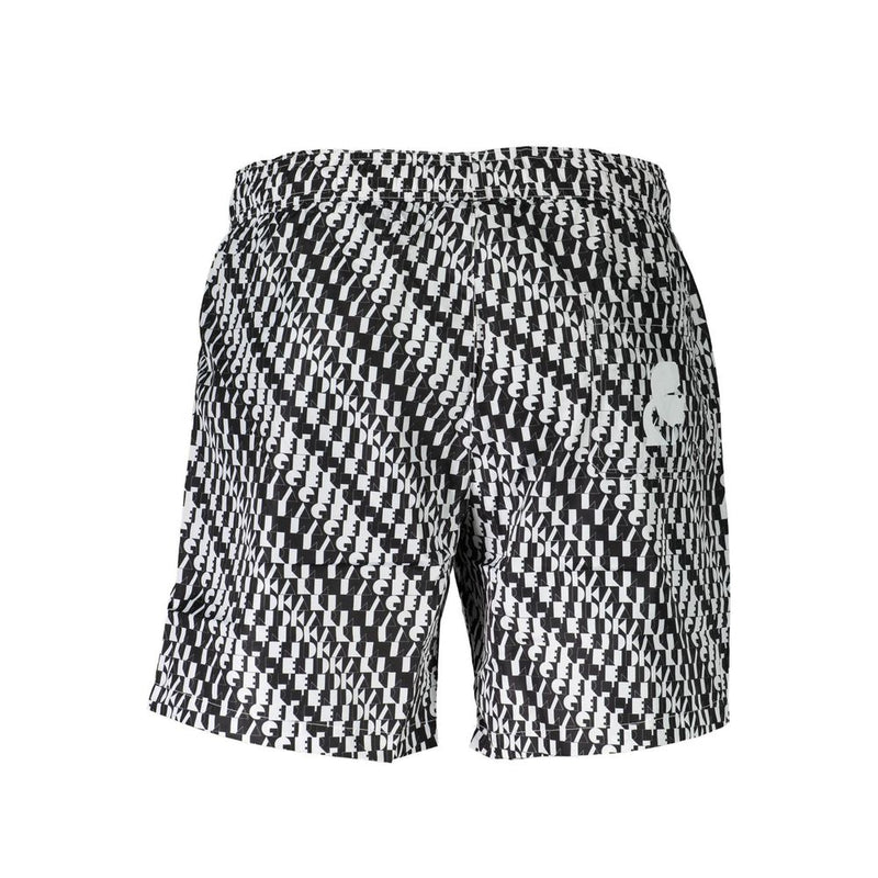 Karl Lagerfeld White Polyester Swimwear - Medium Swim Boxer