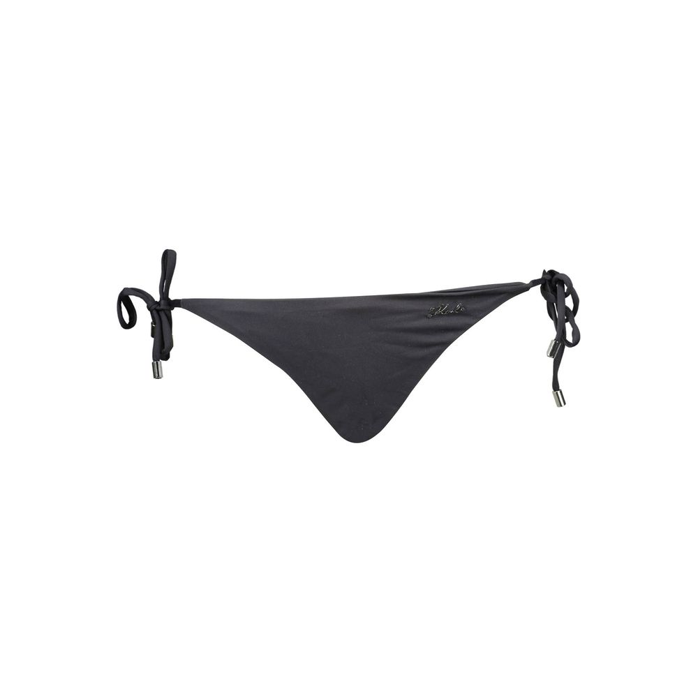 Karl Lagerfeld Black Elastane Swim Briefs for Women