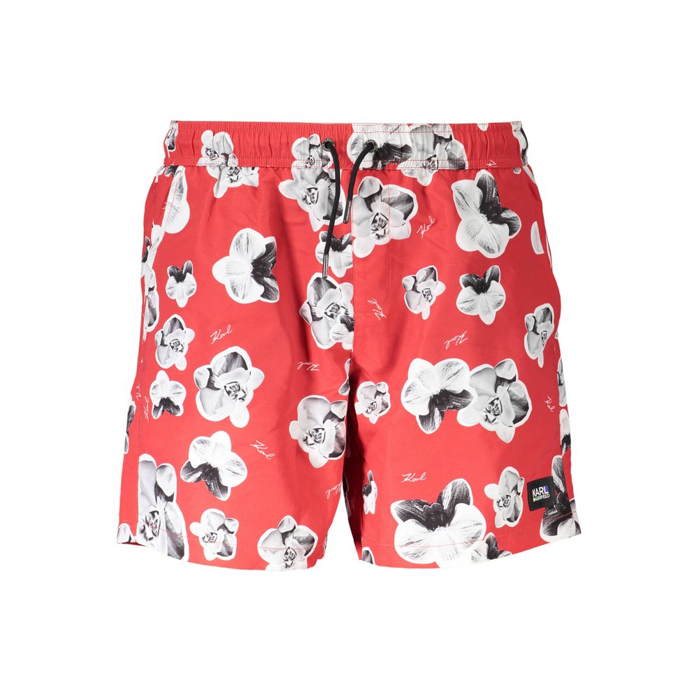 Maillot de bain rouge en polyester de Karl Lagerfeld