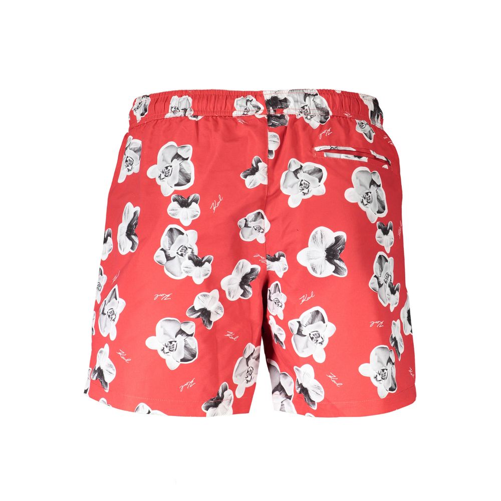 Maillot de bain rouge en polyester de Karl Lagerfeld