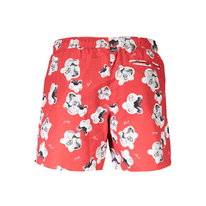 Maillot de bain rouge en polyester de Karl Lagerfeld