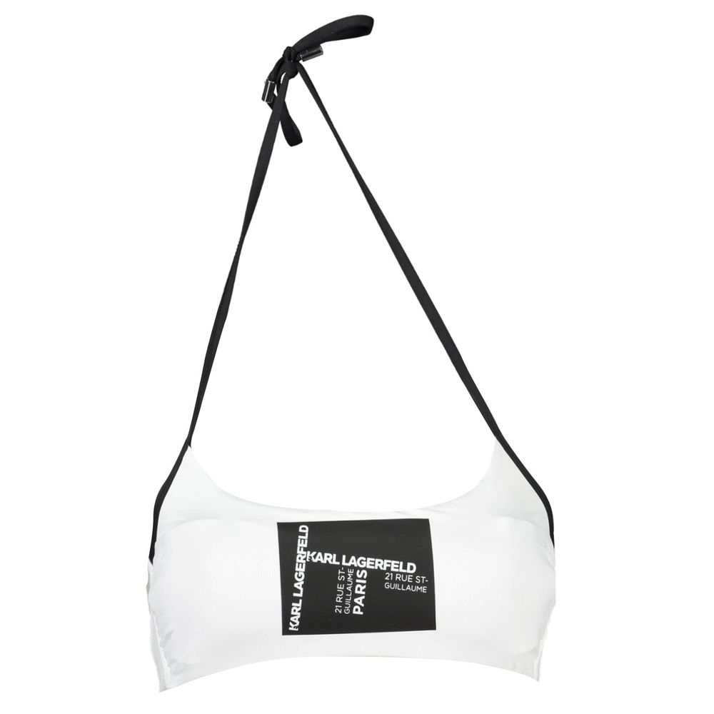 Karl Lagerfeld White Elastane Swimwear - Élégance et Confort