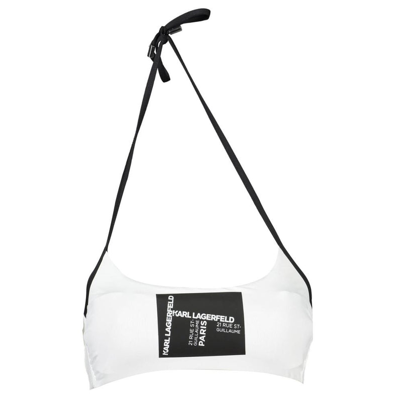 Karl Lagerfeld White Elastane Swimwear - Élégance et Confort
