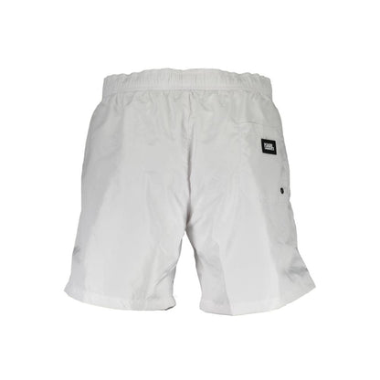 Maillot de bain blanc en polyester de Karl Lagerfeld