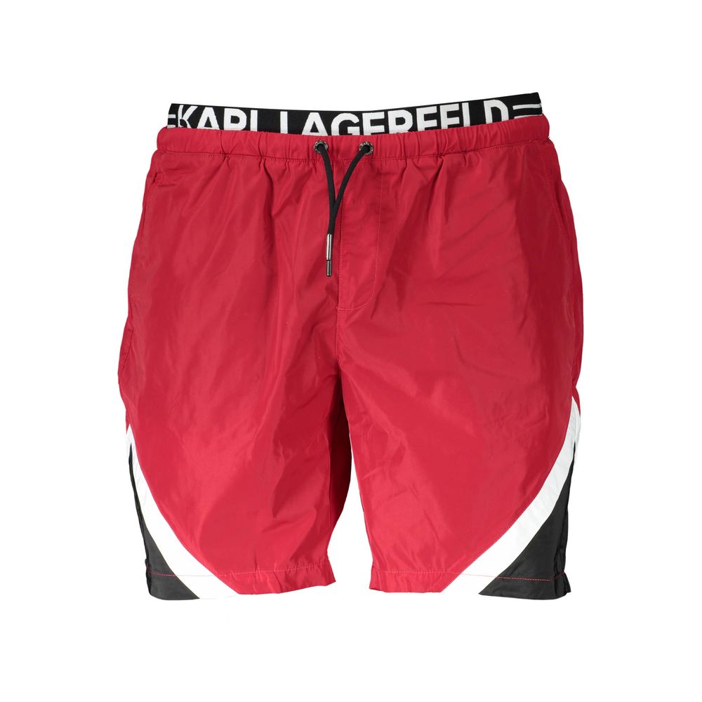 Maillot de bain rouge en polyester de Karl Lagerfeld