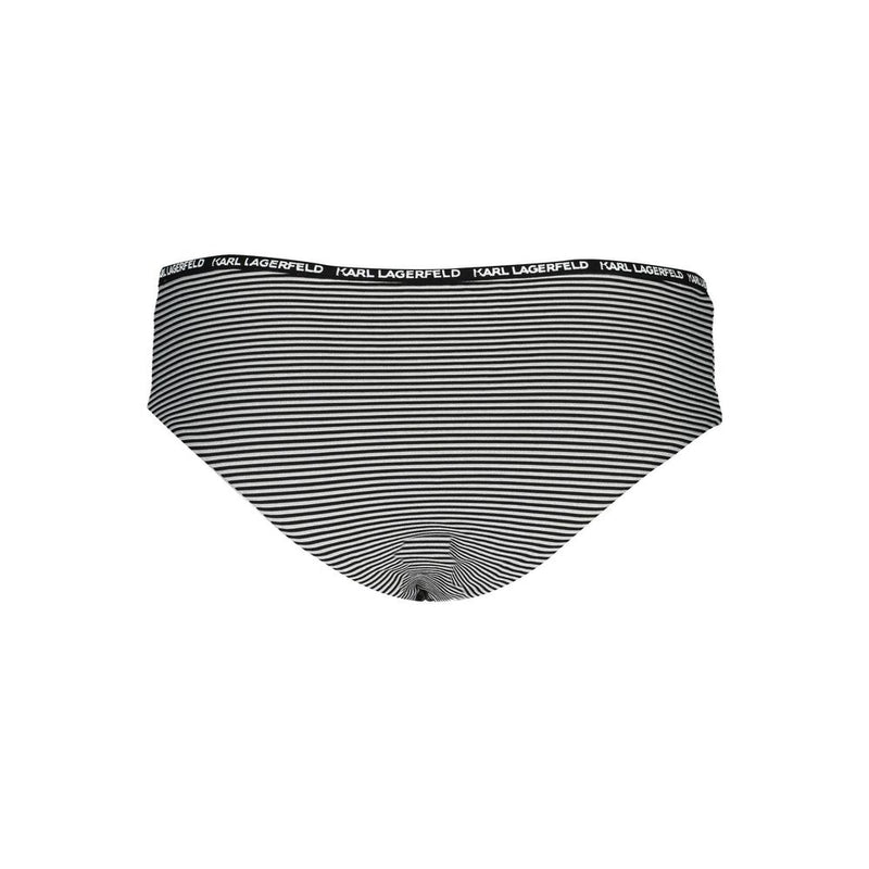 Karl Lagerfeld Black Elastane Swim Briefs for Stylish Swimming