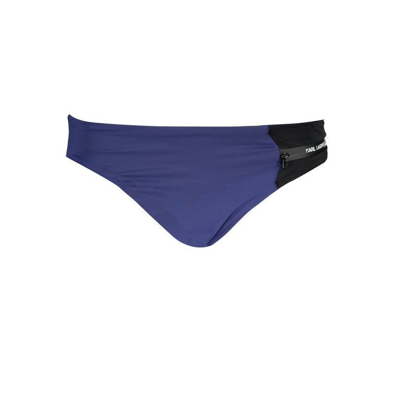 Karl Lagerfeld Blue Elastane Swim Briefs for Women