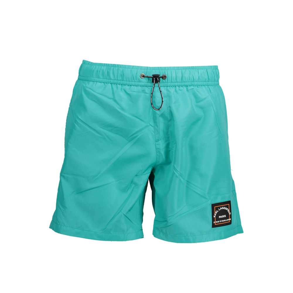 Maillot de bain vert en polyester de Karl Lagerfeld