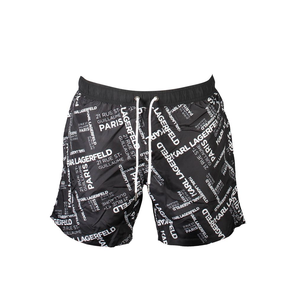 Karl Lagerfeld Black Polyester Swimwear