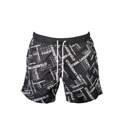 Karl Lagerfeld Black Polyester Swimwear