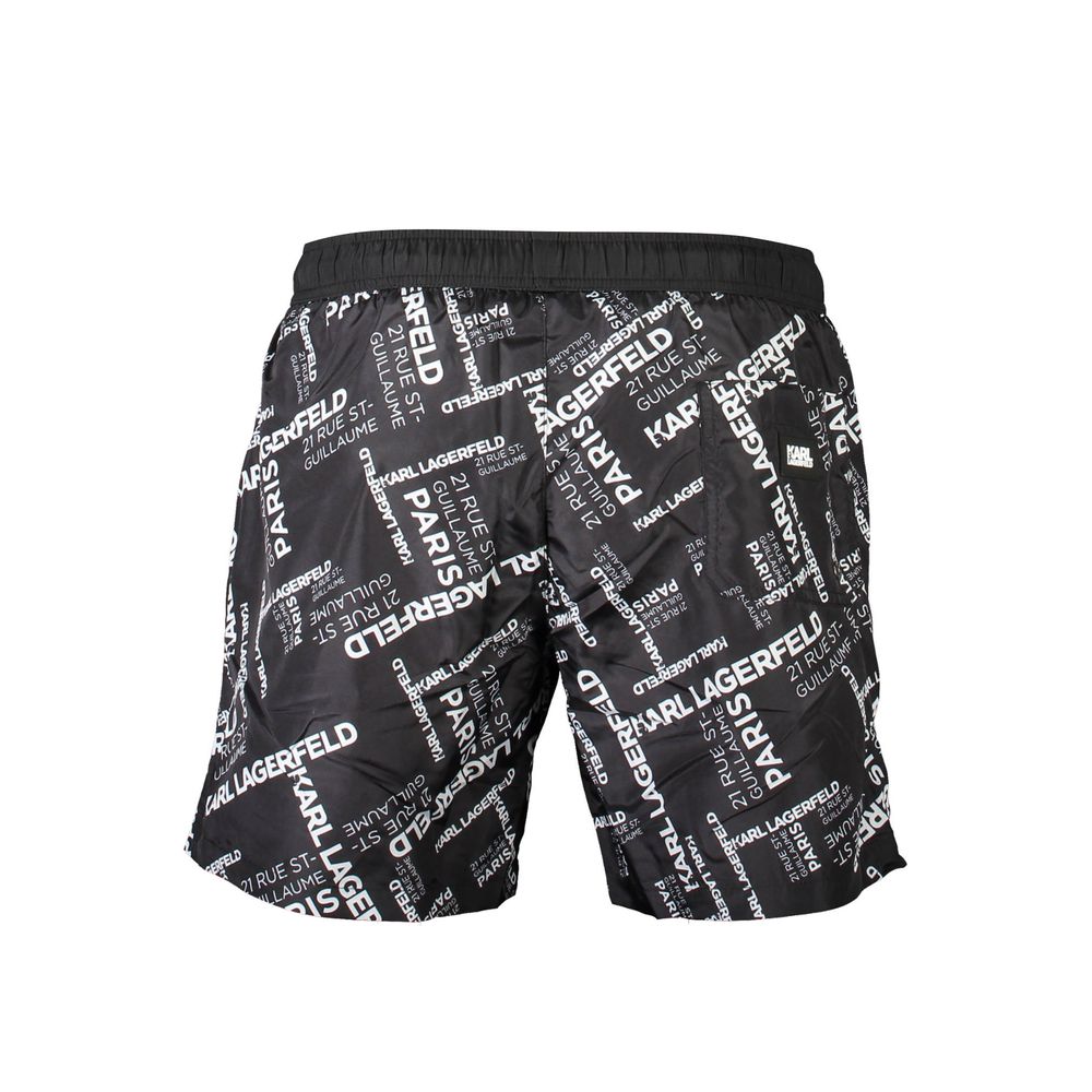 Karl Lagerfeld Black Polyester Swimwear