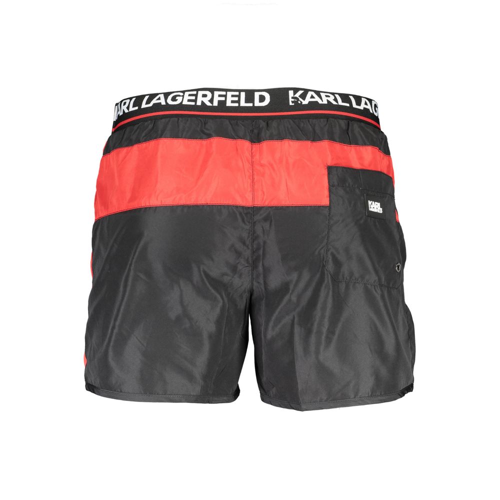 Maillot de bain noir en polyester de Karl Lagerfeld
