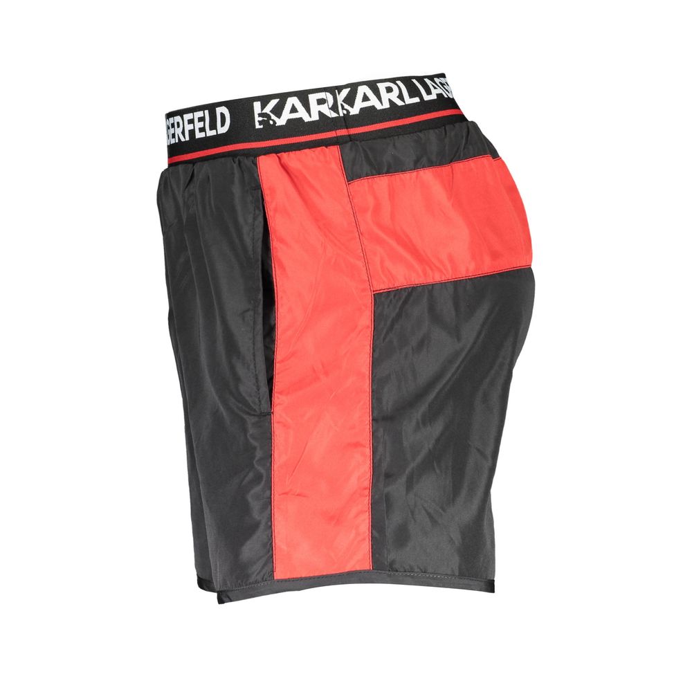 Maillot de bain noir en polyester de Karl Lagerfeld