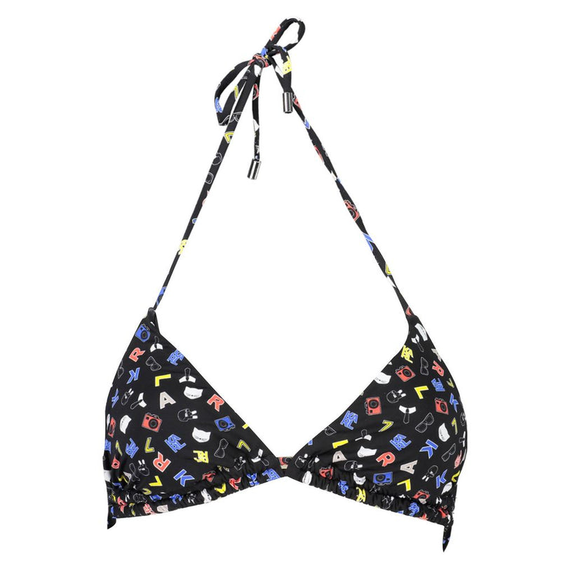 Maillot de bain triangle noir en élasthanne Karl Lagerfeld