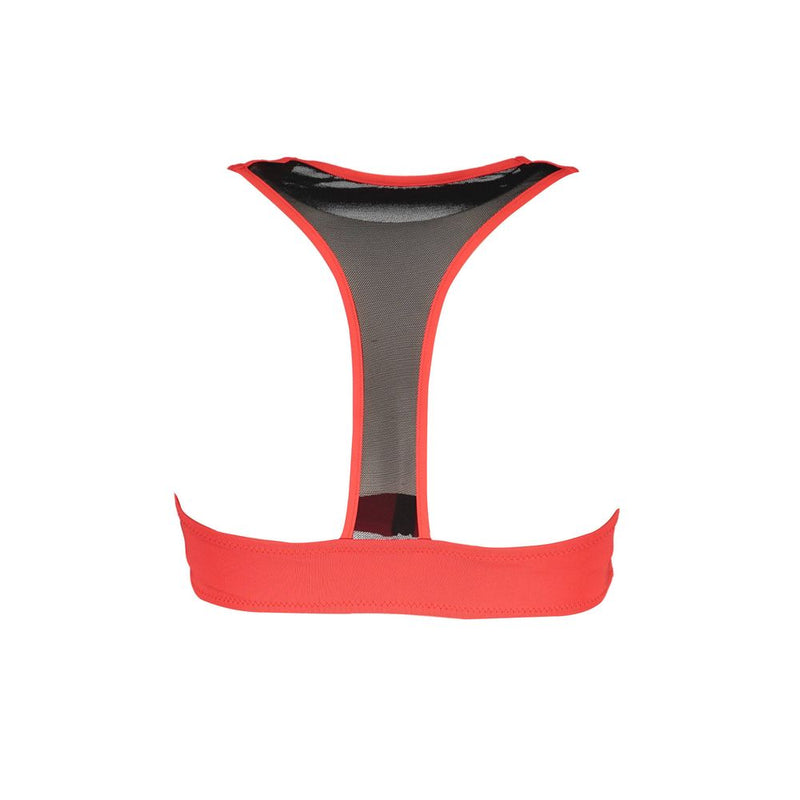 Karl Lagerfeld Red Elastane Swimwear - Sporty Top Costume