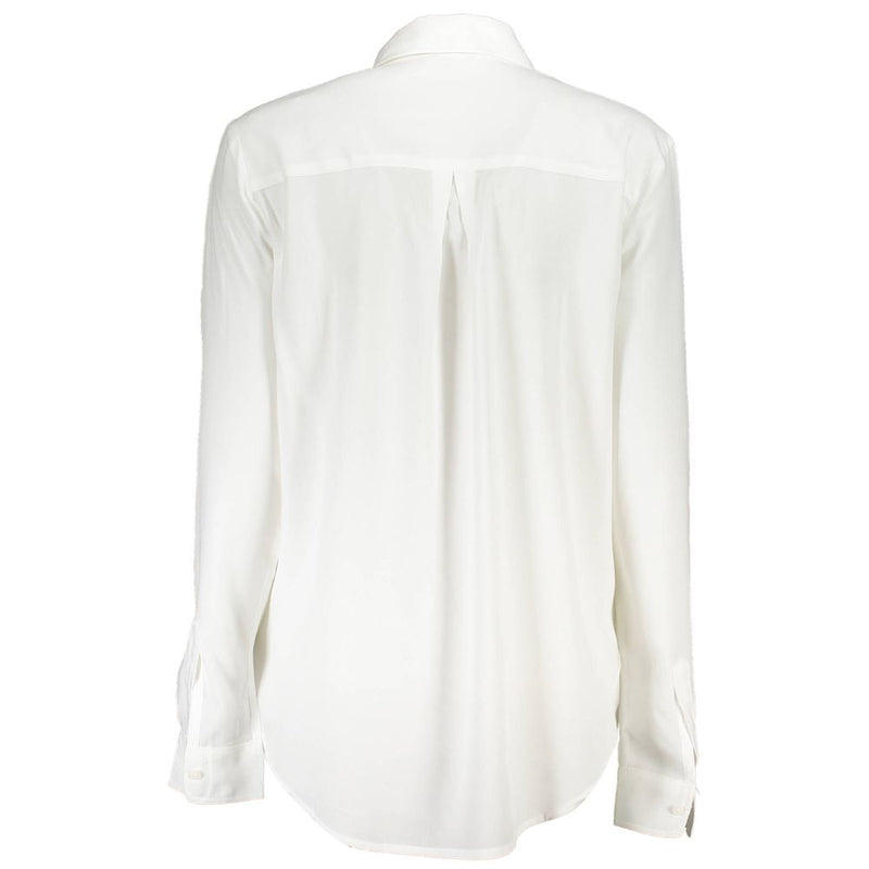 Desigual White Viscose Shirt - Elegant Long Sleeve Top