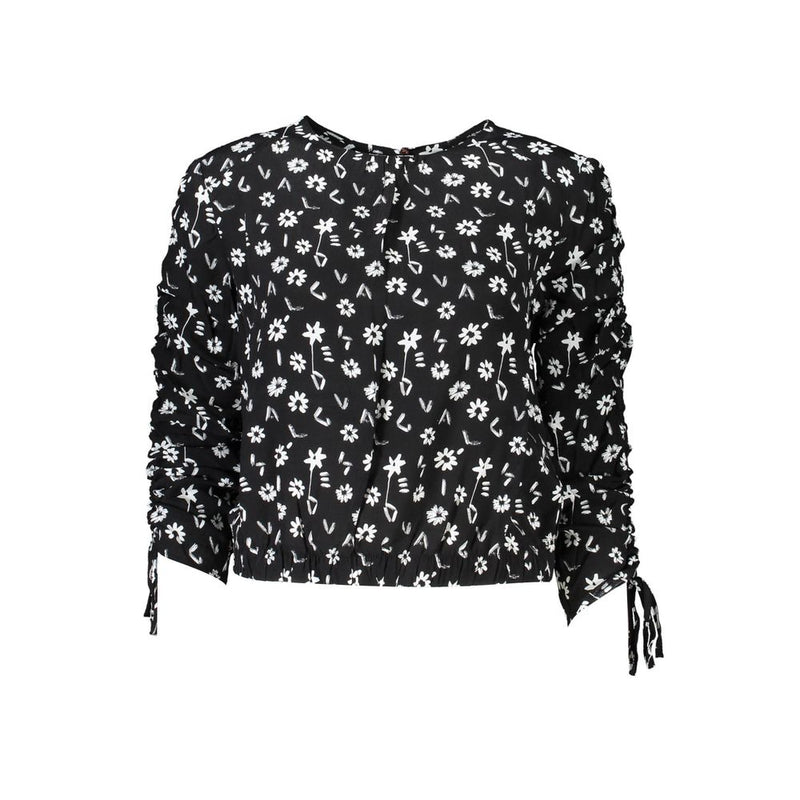 Desigual Black Viscose Shirt - Élégante Blouse à Manches Longues