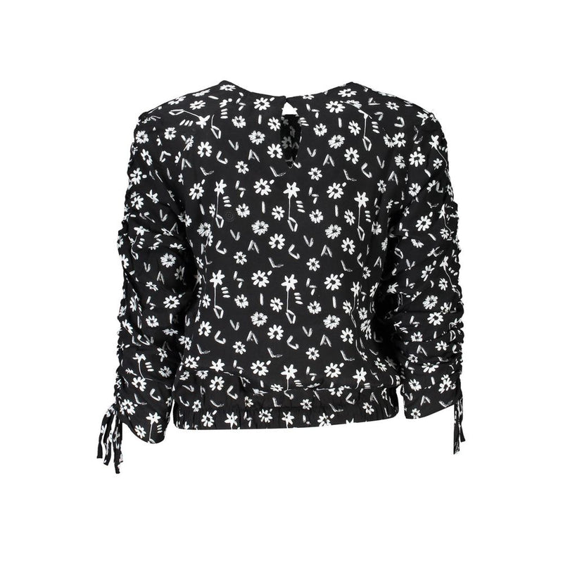 Desigual Black Viscose Shirt - Élégante Blouse à Manches Longues