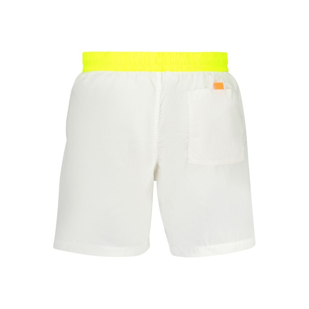 Shorts de bain en polyamide blanc Norway 1963 pour hommes