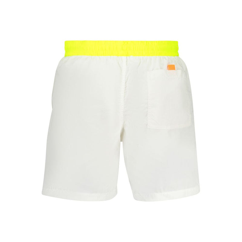 Shorts de bain en polyamide blanc Norway 1963 pour hommes