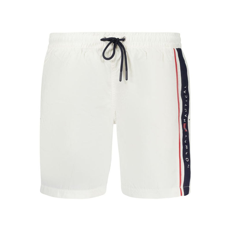 Shorts de bain en polyamide blanc Norway 1963 pour hommes